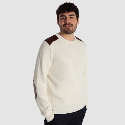 Guess - Liam Leather Patch Sweater