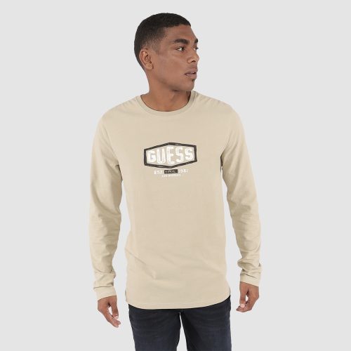 Guess - Mens Box Logo Long Sleeve Tee
