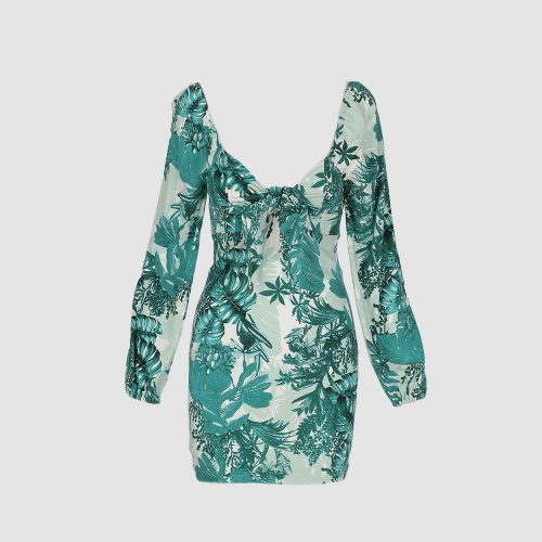 Guess - Ladies Long Sleeve Junglescape Dress